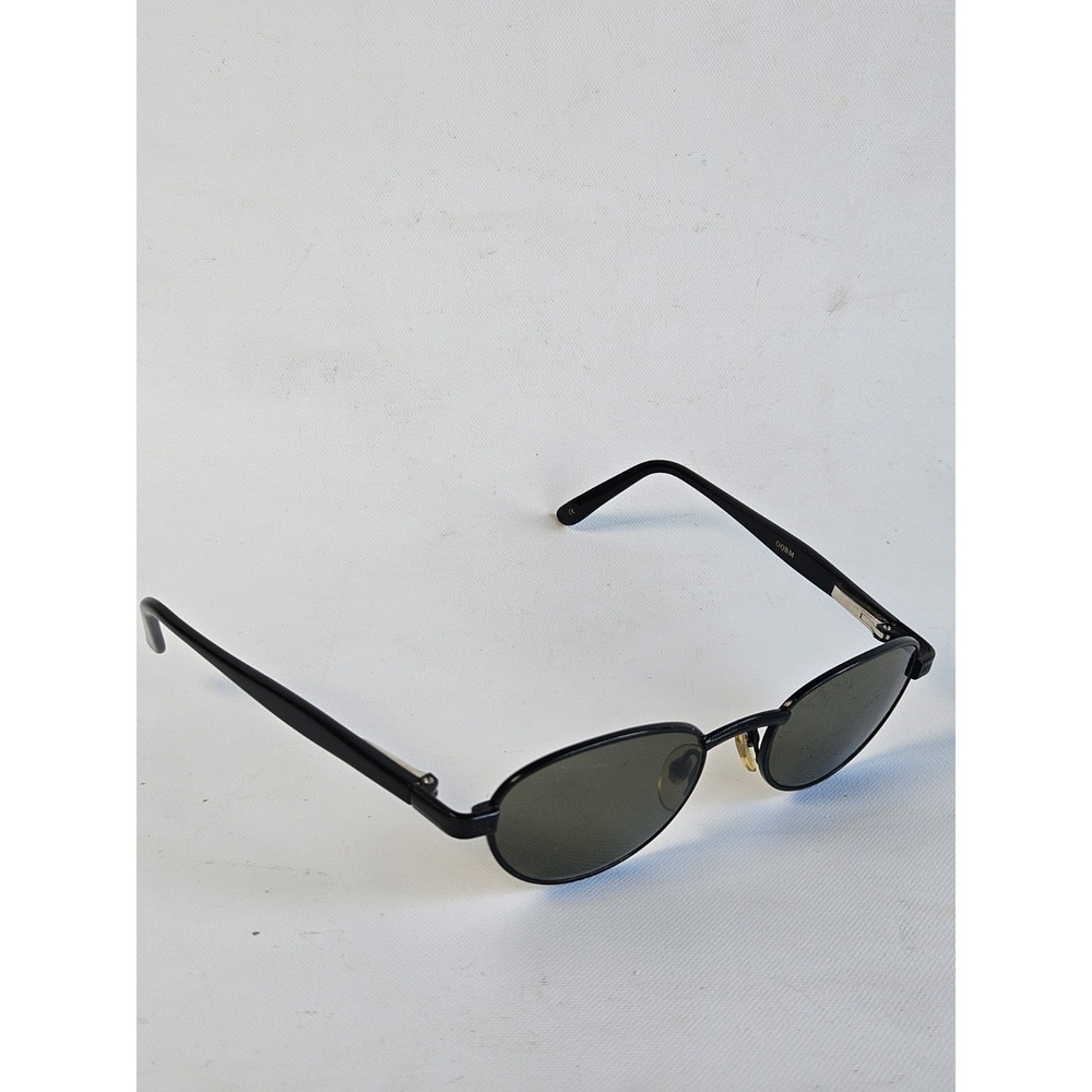 Vintage Bausch & Lomb W2881 OQBM Black Oval Sunglasses Green Lenses